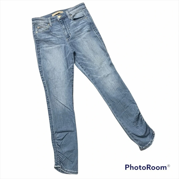 Joe's Jeans The Charlie High Rise Skinny Ankle Jean with Rouching size 26 Hannah - Picture 2 of 13